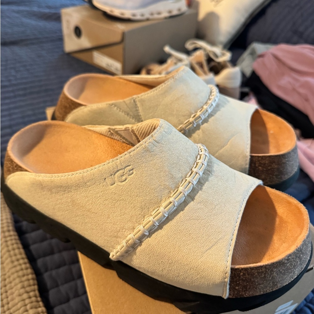 UGG Tan Slide Sandals